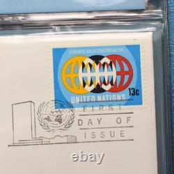United Nations First Day Covers Complete 1st ed. Medallic & Stamp Album 1971