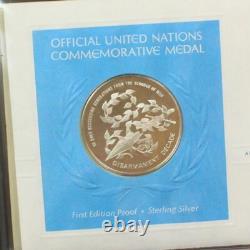 United Nations First Day Covers Complete 1st ed. Medallic & Stamp Album 1973