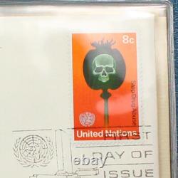 United Nations First Day Covers Complete 1st ed. Medallic & Stamp Album 1973