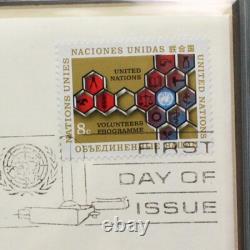 United Nations First Day Covers Complete 1st ed. Medallic & Stamp Album 1973