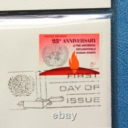 United Nations First Day Covers Complete 1st ed. Medallic & Stamp Album 1973