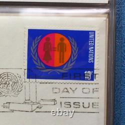 United Nations First Day Covers Complete 1st ed. Medallic & Stamp Album 1975