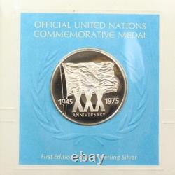 United Nations First Day Covers Complete 1st ed. Medallic & Stamp Album 1975