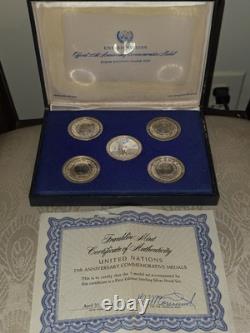 United Nations Sterling Silver 25th Anniversary Commemorative Medal Proof Set