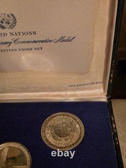 United Nations Sterling Silver 25th Anniversary Commemorative Medal Proof Set