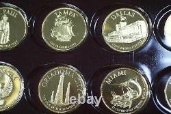 United States Conference of Mayors Franklin Mint Gold Plated Silver Coins