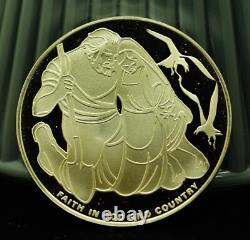 Utah Faith In God and Country Franklin Mint Art Round 92.5% Silver