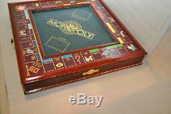 VG Replacement Franklin Mint Monopoly Board Only + 1 Gold Hotel, 1 Silver House