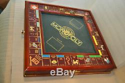 VG Replacement Franklin Mint Monopoly Board Only + 1 Gold Hotel, 1 Silver House