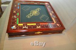 VG Replacement Franklin Mint Monopoly Board Only + 1 Gold Hotel, 1 Silver House