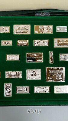 VINTAGE SILVER Franklin Mint Limited Edition World's Greatest Banknotes
