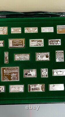 VINTAGE SILVER Franklin Mint Limited Edition World's Greatest Banknotes