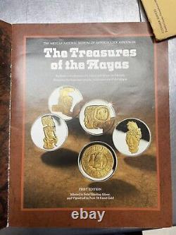 Very Rare Treasures of the Mayas Silver Medals with 24 Karat Gold 1979