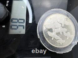 Vintage 1971 Franklin Mint Quail No. 24 Sterling Silver Hunting Round Proof Medal