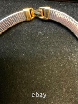 Vintage 1988 Franklin Mint Alfred Durante Art Deco Silver Gold Tone Necklace