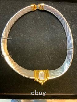 Vintage 1988 Franklin Mint Alfred Durante Art Deco Silver Gold Tone Necklace