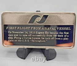 Vintage 1oz Sterling Silver Air & Space 1st Flight from a Naval Vessel 925 proof