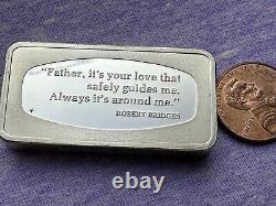 Vintage 66 grams. 925 Sterling Silver Franklin Mint Bar 1973 Fathers Day #AB62