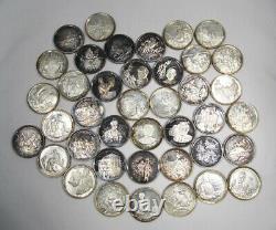 Vintage Civil War History 999 Fine Silver Rounds Medals 40ct. 25 Grams Ea. AJ751