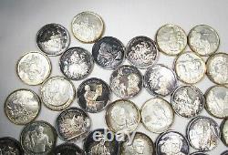 Vintage Civil War History 999 Fine Silver Rounds Medals 40ct. 25 Grams Ea. AJ751