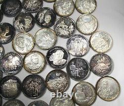 Vintage Civil War History 999 Fine Silver Rounds Medals 40ct. 25 Grams Ea. AJ751