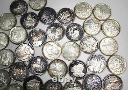 Vintage Civil War History 999 Fine Silver Rounds Medals 40ct. 25 Grams Ea. AJ751