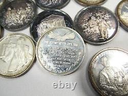 Vintage Civil War History 999 Fine Silver Rounds Medals 40ct. 25 Grams Ea. AJ751