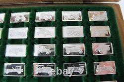 Vintage Complete Franklin The Centennial Car Mini-lingot Sterling Silver & Case