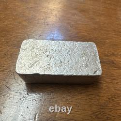 Vintage Franklin Bros Chico CA 5.01 oz. 999 Fine Silver Bar Poured Loaf Ingot