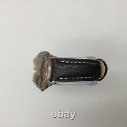 Vintage Franklin Mint Frederic Remington Mens Watch 33mm Bronze Black Leather