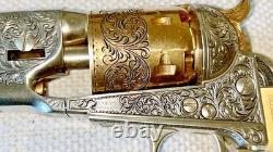 Vintage Franklin Mint General George Custer's. 36 Caliber Gold & Silver Revolver