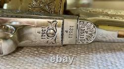 Vintage Franklin Mint General George Custer's. 36 Caliber Gold & Silver Revolver