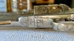 Vintage Franklin Mint General George Custer's. 36 Caliber Gold & Silver Revolver