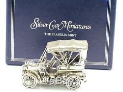 Vintage Franklin Mint Silver Car Miniature 1903 Fiat