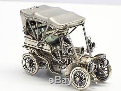 Vintage Franklin Mint Silver Car Miniature 1903 Fiat