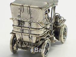 Vintage Franklin Mint Silver Car Miniature 1903 Fiat