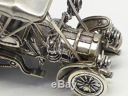 Vintage Franklin Mint Silver Car Miniature 1903 Fiat