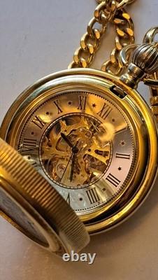 Vintage Franklin Mint Silver Morgan PocketWatch Limited Edition 1921 Coin RARE