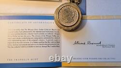 Vintage Franklin Mint Silver Morgan PocketWatch Limited Edition 1921 Coin RARE