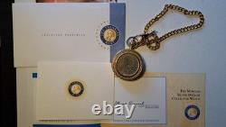 Vintage Franklin Mint Silver Morgan PocketWatch Limited Edition 1921 Coin RARE