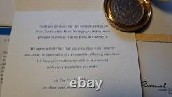 Vintage Franklin Mint Silver Morgan PocketWatch Limited Edition 1921 Coin RARE