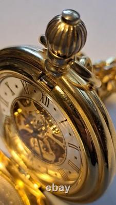 Vintage Franklin Mint Silver Morgan PocketWatch Limited Edition 1921 Coin RARE