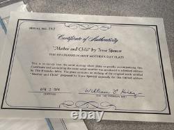 Vintage Franklin Mint Sterling Silver Mother's Day Plate 1974 6oz Irene Spencer