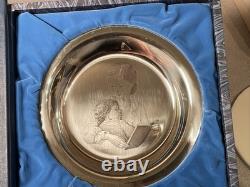 Vintage Franklin Mint Sterling Silver Mother's Day Plate 1974 6oz Irene Spencer