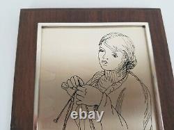 Vintage Henry Moore Woman Knitting 236 of 1000 Franklin Mint 1975 COA Sterling