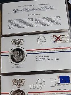 Vintage National Governors Conference Official Statehood Book 50 Silver Medals