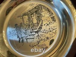 Vintage Sterling Silver Norman Rockwell Home For Christmas 1975 Franklin Mint