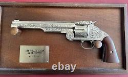 Vintage Wyatt Earp. 44 Revolver from Franklin Mint in Gun display frame