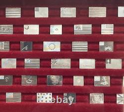 Vtg FRANKLIN MINT The American Flags of the Revolution 64 Mini Sterling Silver