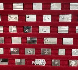 Vtg FRANKLIN MINT The American Flags of the Revolution 64 Mini Sterling Silver